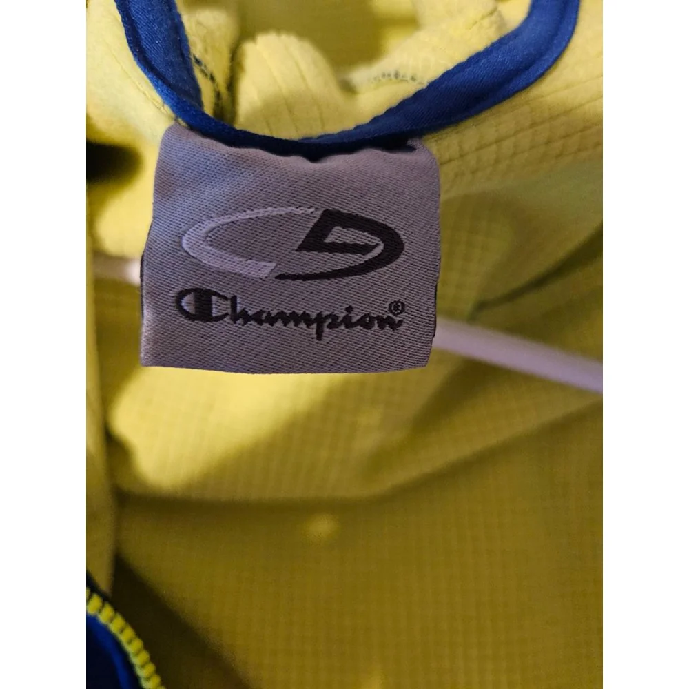 Boys Champion Jacket XS 4-5 Blue Lime Green